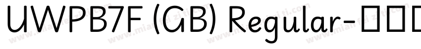 UWPB7F (GB) Regular字体转换